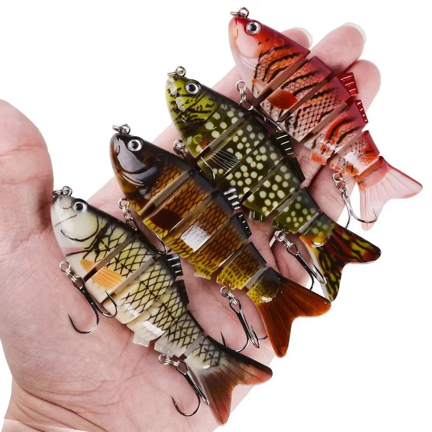 1 Uds Wobblers señuelo de pesca multisección Minnow 2-8 Isca articulado cebo duro Artificial Crankbait Trolling Bass Pike aparejos de perca - imagen 3