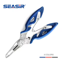 SeaSir Tijera de pesca multifunción, cortador de línea trenzada, alicates de abrazadera de acero inoxidable, dispositivo de Control de pescado