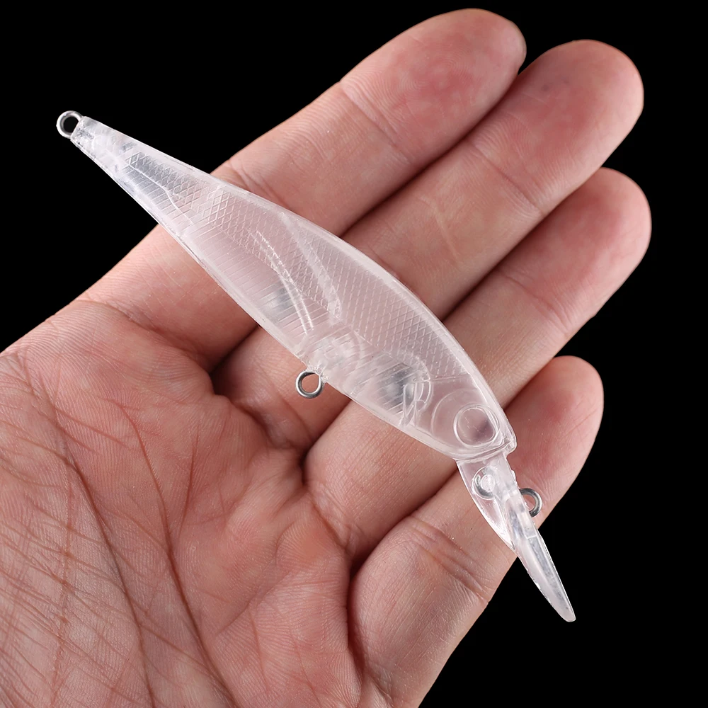 Chan'sHuang 20 piezas cebo en blanco sin pintar 10cm 7,8g sonajeros flaoting medio buzo Bill Minnow DIY hecho a mano señuelo de pesca Artificial - imagen 4