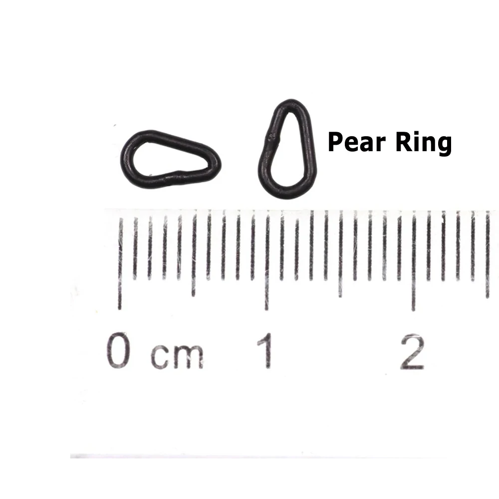 Wifreo-anillo redondo y plano para pesca de carpa, accesorio de aparejos de pesca de carpa, 30/50 piezas, color negro mate, gota de lágrima, pera, ovalado - imagen 4