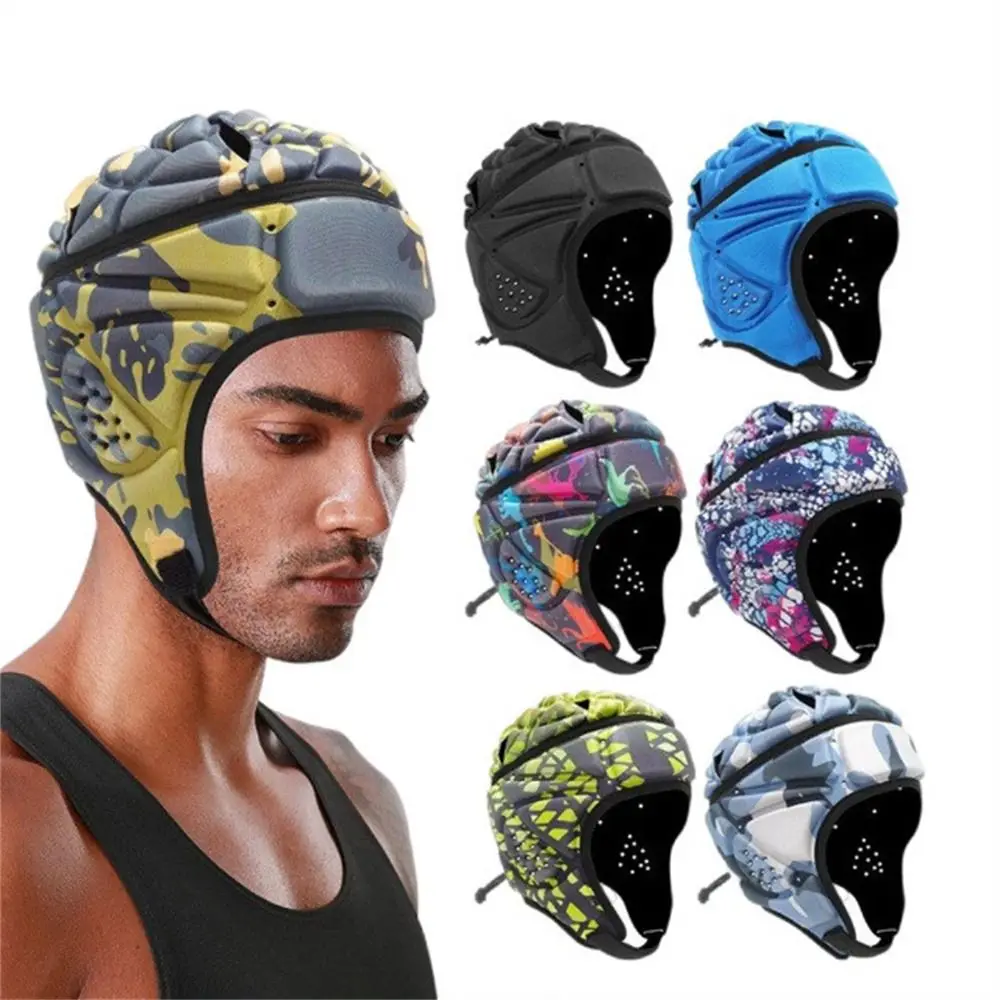 Casco suave a prueba de golpes para portero, casco de fútbol ajustable EVA, Protector de cabeza, Protector de cabeza para fútbol, casco protector juvenil - imagen 2