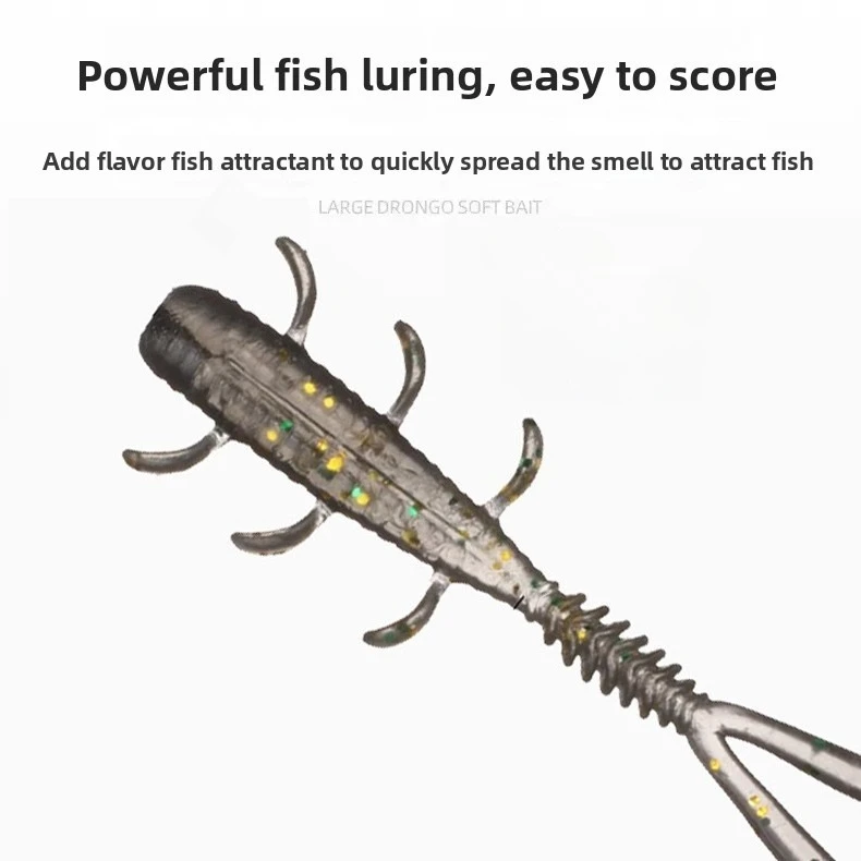 MUKUN 20 piezas TPE Mini gusano suave Señuelos de Pesca Jig Wobblers 0,45g/45mm cebos artificiales de silicona lubina carpa Pesca aparejos de Pesca - imagen 4