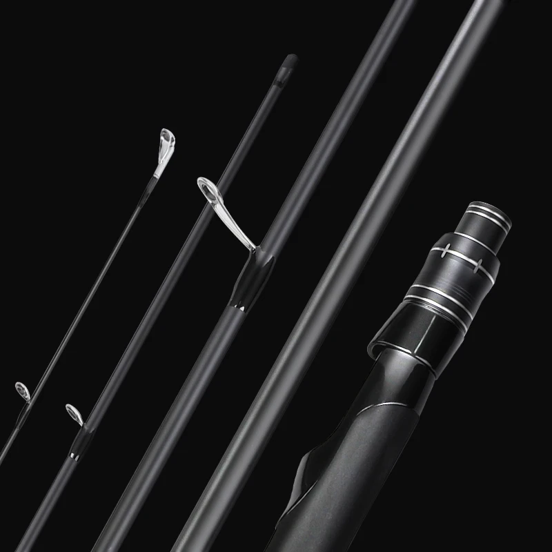 BILLINGS RELAX Caña de pescar de viaje portátil de 5 secciones, caña de pescar giratoria/baja de fibra de carbono ultraligera con mango de EVA - imagen 3