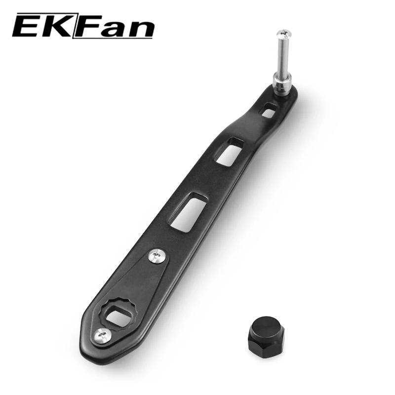 EKFan 135MM 8x5MM doble agujero mango de aleación eje de 4MM 7x4x2,5 MM rodamientos para carrete Dawa Bastcast DIY - imagen 4