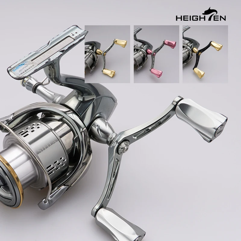 Carrete giratorio de aumento, mango doble, distancia de eje de 92mm con perilla de 21mm, compatible con piezas Mod de carrete Daiwa y Shimano - imagen 2