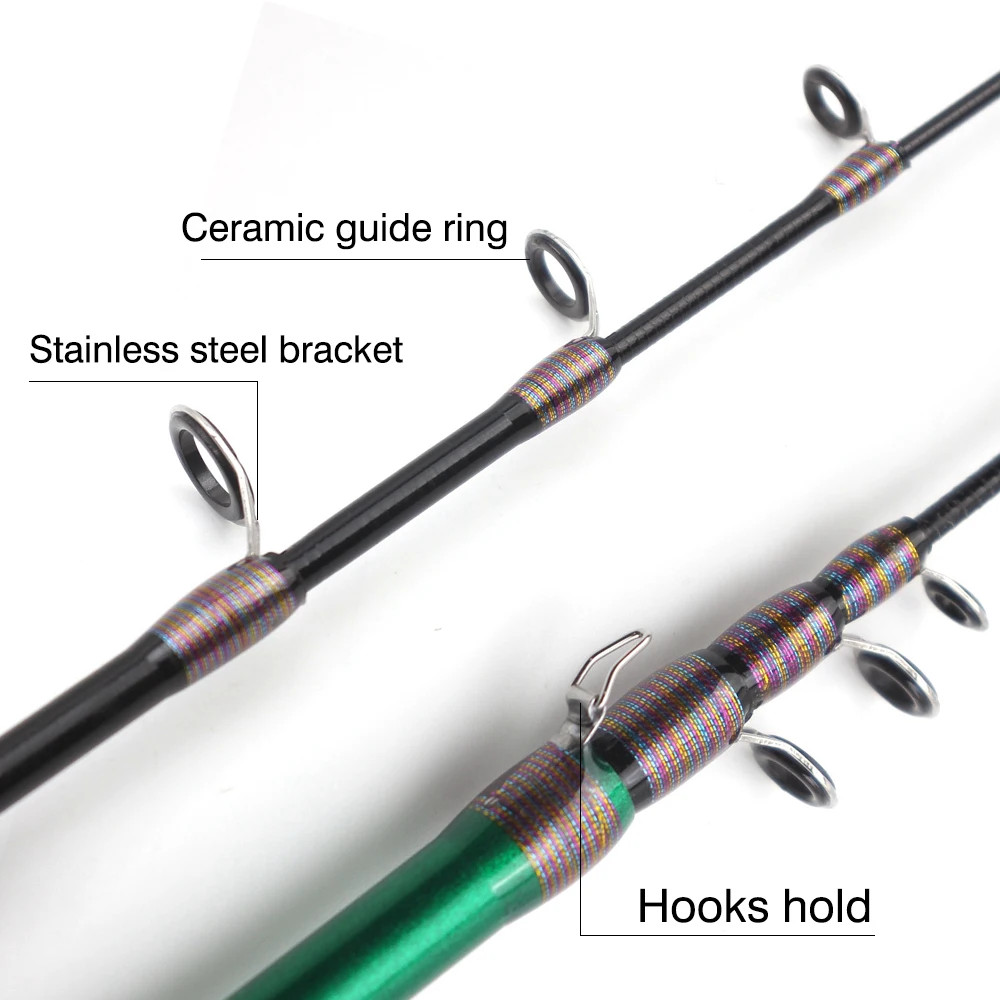 Caña de pescar telescópica portátil de fibra de carbono, 6 capas, 1,68 m, 1,80 m, 1,98 m, tracción máxima, 1kg, Power UL, para agua dulce - imagen 5