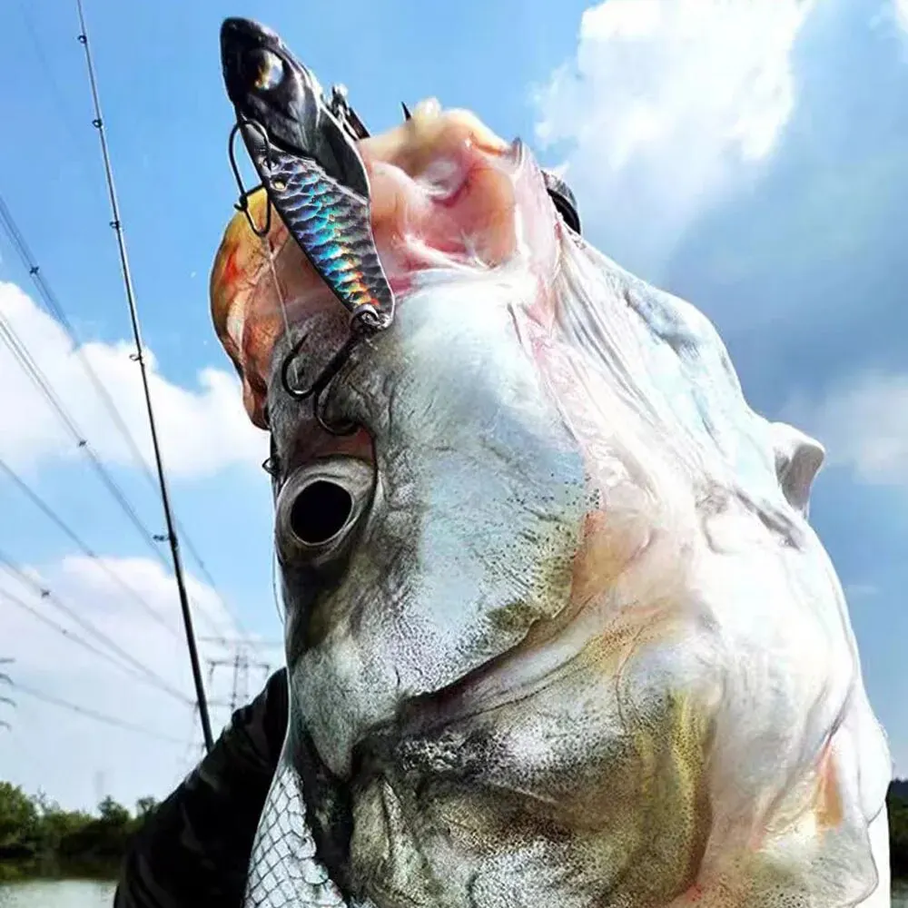 GOBAIT VIB-señuelo de plantilla de Metal, 7g, 10g, 17g, 20g, cuchara giratoria, aparejos de Pesca, anzuelo Popper, Swimbait, cebo giratorio - imagen 5