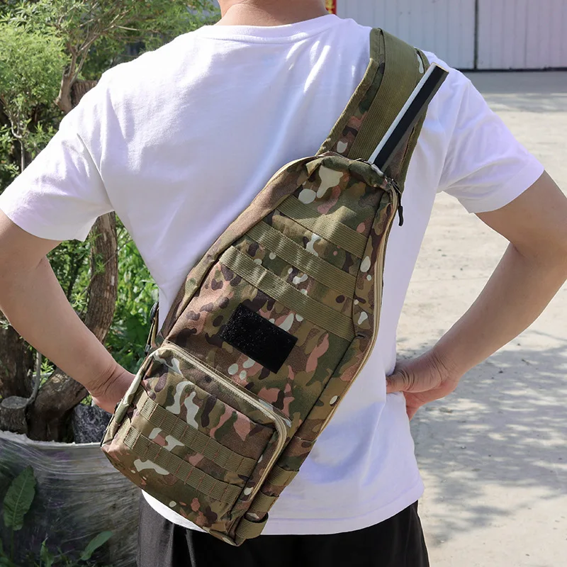 Bolsa de pesca con señuelo táctico, almacenamiento grande para viajes al aire libre, caza, senderismo, Camping, bolsas de pecho, paquete cruzado portátil para viaje corto - imagen 3