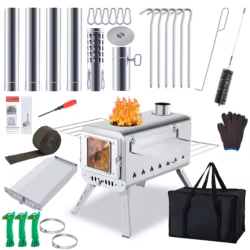 CHANGE MOORE estufa de Sauna portátil para exteriores estufa de Sauna de leña para Picnic tienda de campaña con ventana herramienta de suministros de Camping