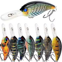 Crankbait flotante 88mm 10,5g Wobblers buceo profundo 0-3m Minnow Swimbait Artificial Hardbait Bass Pike señuelo de pesca aparejos de pesca