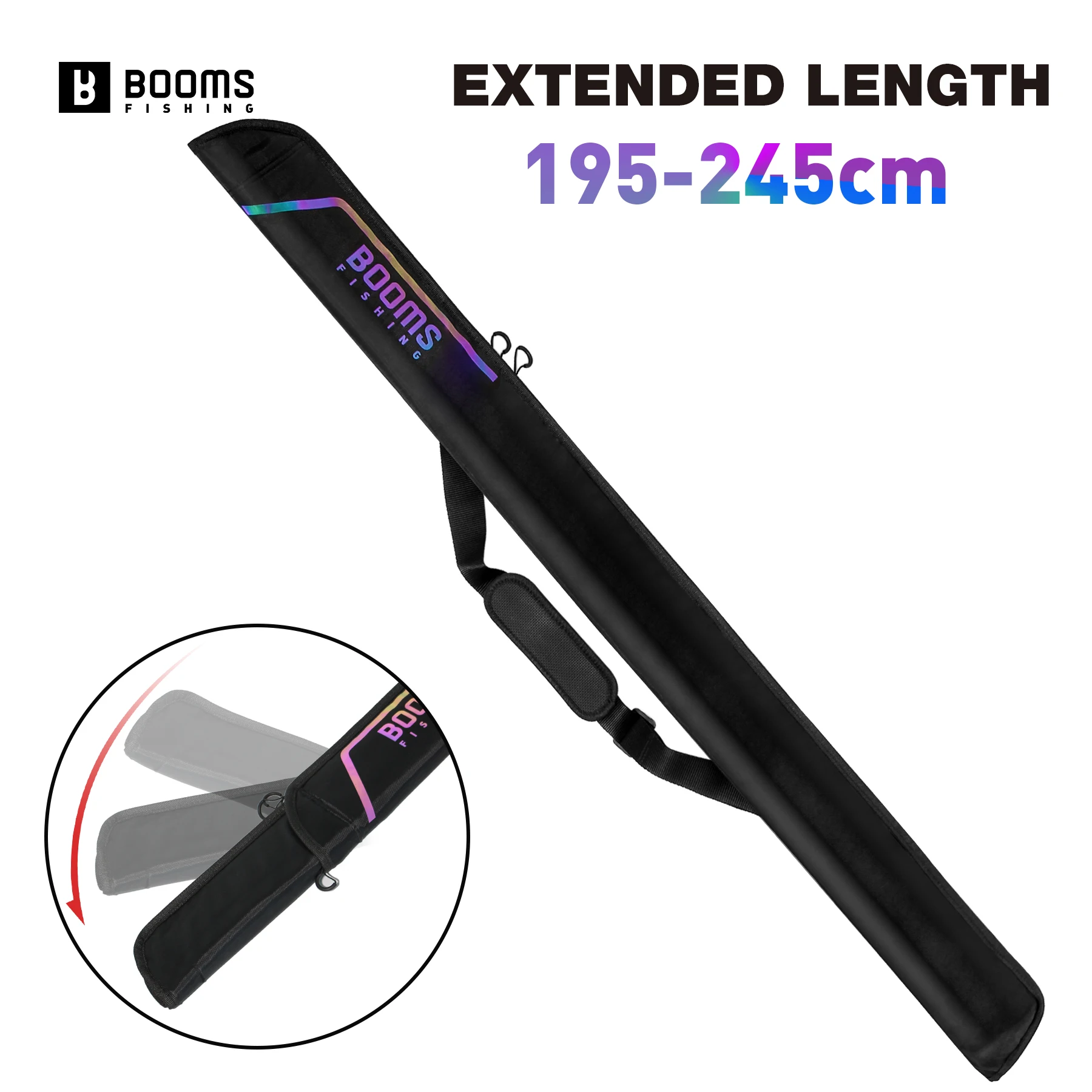 Booms Fishing Funda para cañas extensible y plegable impermeable