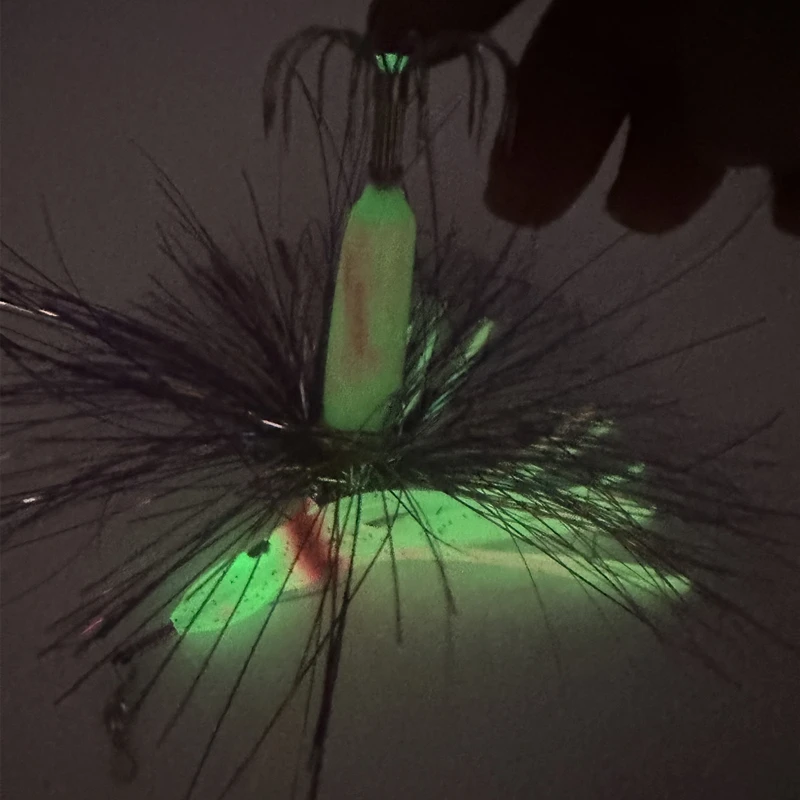 Shrimp30-60g de madera para pesca, pulpo, calamar, falda, gancho, plomo, pesas luminosas - imagen 3