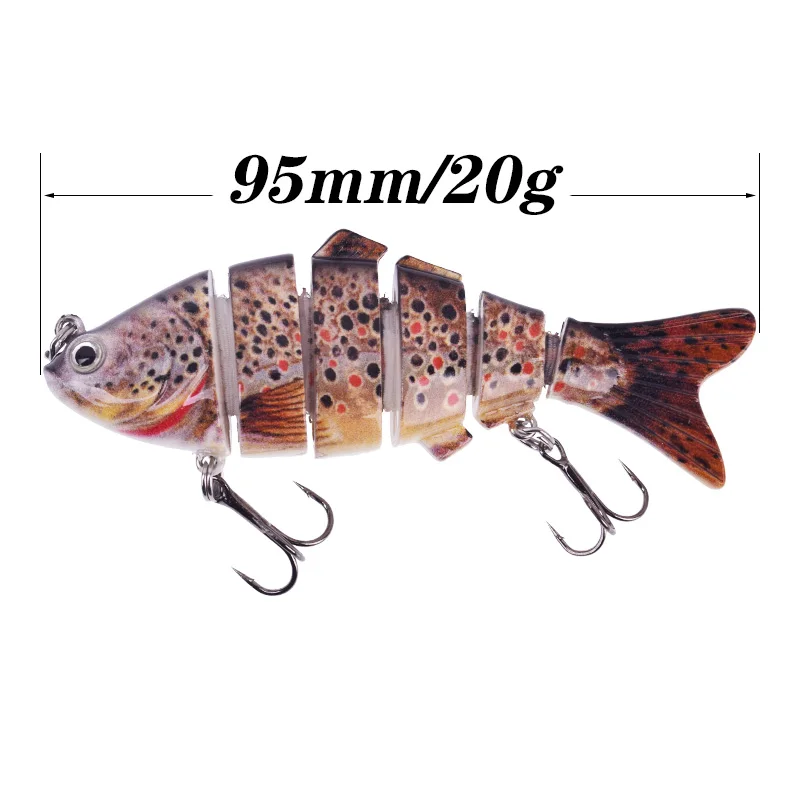1Pc Multi Section Swimbait Trolling Fishing Baits 9.5cm 20g Wobblers Hard Bait Artificial Crankbait Minnow Jerkbait Tackle - imagen 5