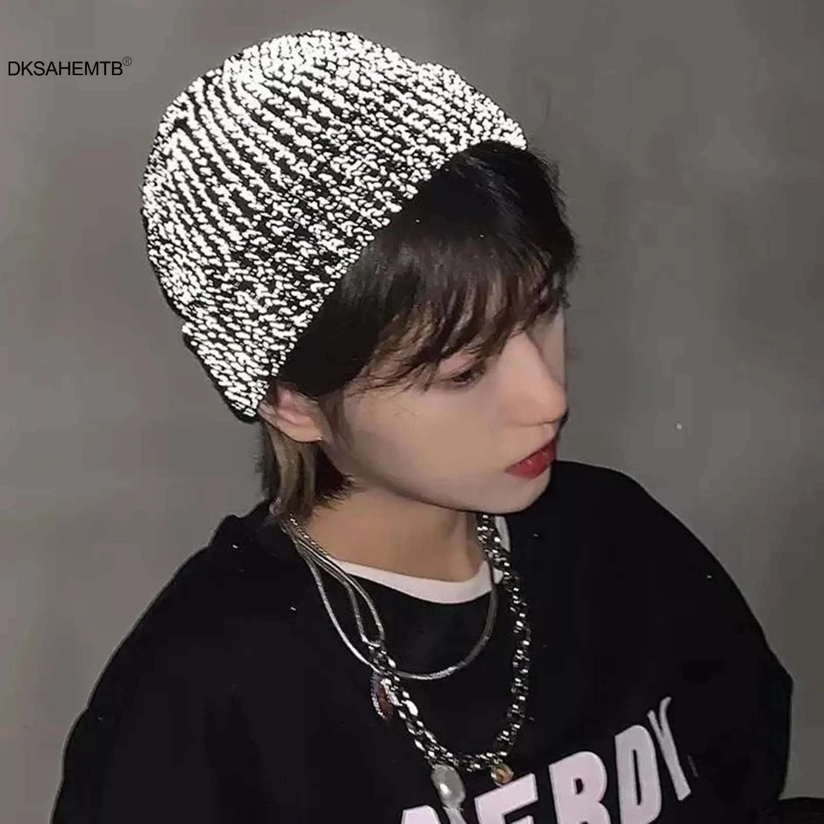 Gorro reflectante para ciclismo, gorro cálido de invierno para exteriores, para acampar, senderismo, viajes en bicicleta, gorro de punto cálido personalizado para hombres y mujeres - imagen 2