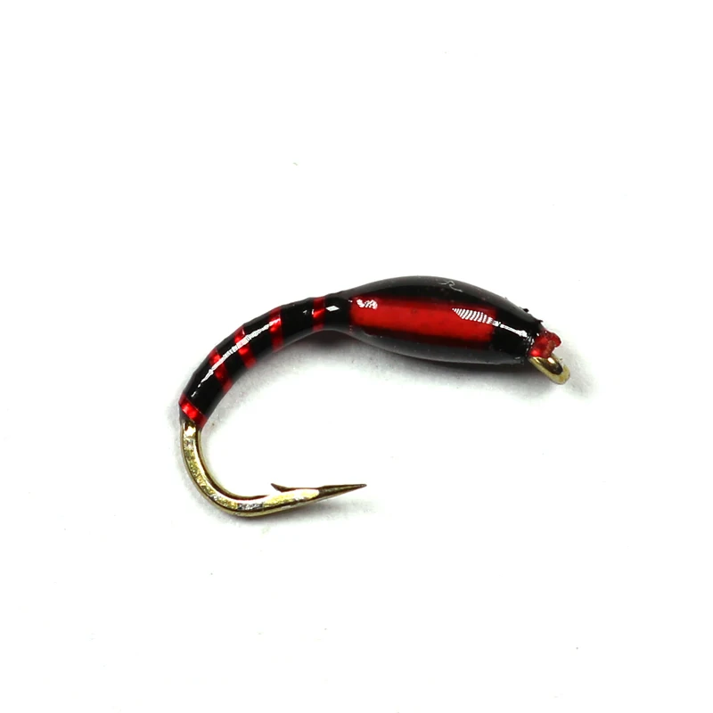 Wifreo 6PCS/8PCS # 12 # 14 # 16 pesca con mosca trucha mosca epoxi ninfa moscas Midge pesca señuelo cebos rojo azul verde naranja - imagen 4