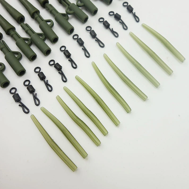 1000 Uds. Artículos de Pesca de carpa Clip de plomo cambio rápido fundas giratorias de goma antienredos para aparejos de Pesca de carpa accesorios Pesca - imagen 5