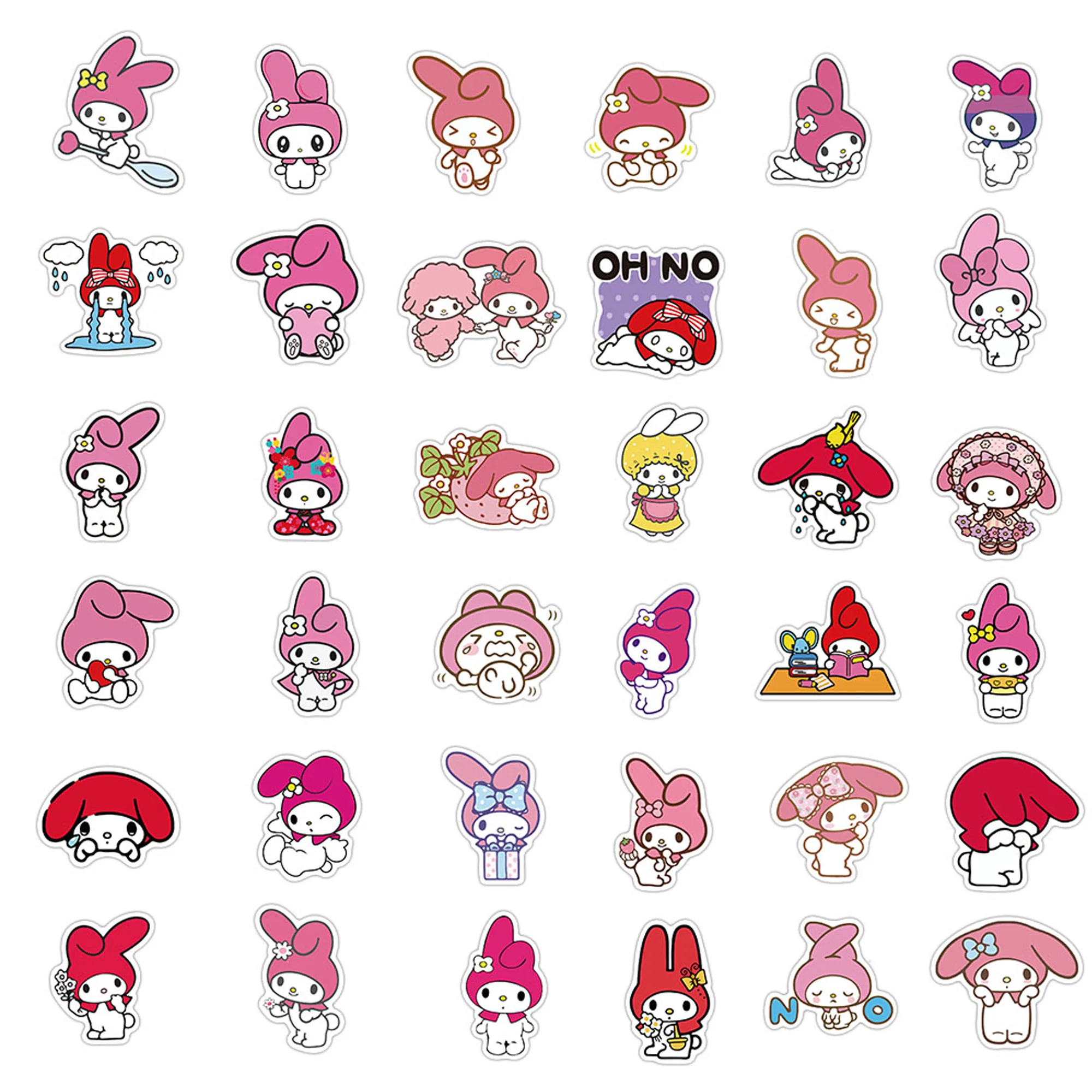 50/100 Uds Sanrio My Melody pegatinas de dibujos animados Kawaii Graffiti teléfono portátil equipaje guitarra cuaderno pegatinas impermeables juguetes para niños - imagen 5