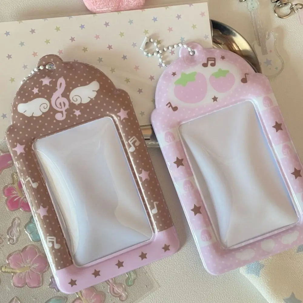 Nuevo soporte para sesión fotográfica Kpop de 3 pulgadas, notas de fresa, Mini marco de fotos de ídolo, tarjetero de PVC de dibujos animados, pantalla de fotos - imagen 5