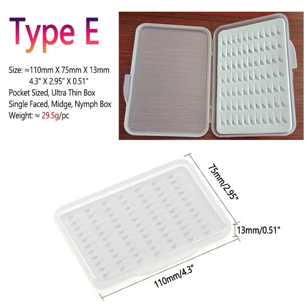 Bimoo-caja transparente ultrafina para pesca con mosca, moscas de ninfa, trucha, anzuelo de pesca, señuelos, caja de almacenamiento de cebo, contenedor, aparejos - imagen 3