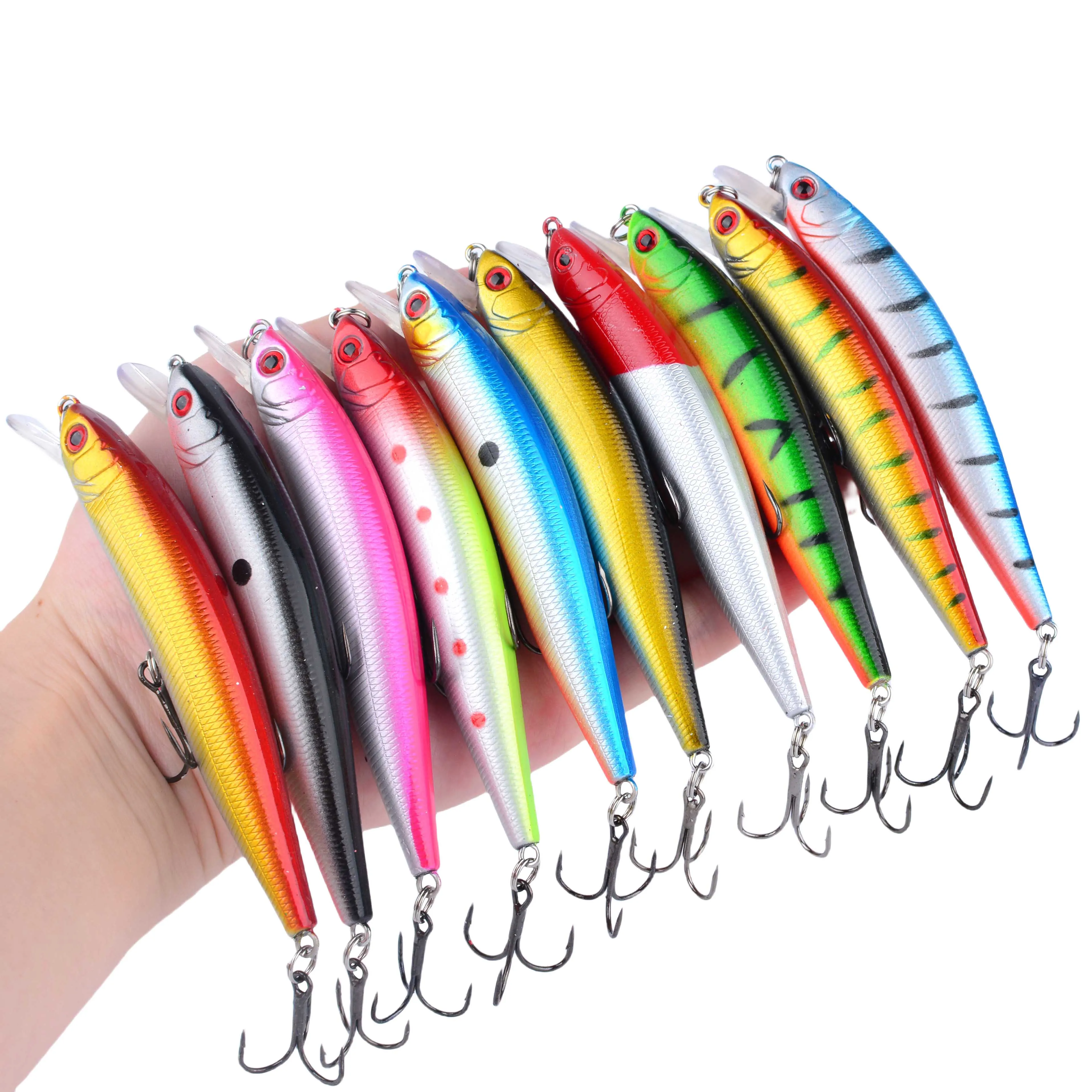 Wobbler Minnow con ojos 3D, para lucio y perca artificial - imagen 3