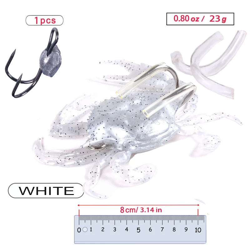 1pcs White 23g 8cm