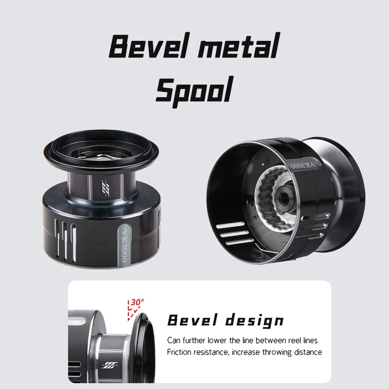 DEUKIO-carrete de pesca de Metal, accesorio giratorio, arrastre máximo de 15KG, 2000-7000 - imagen 3