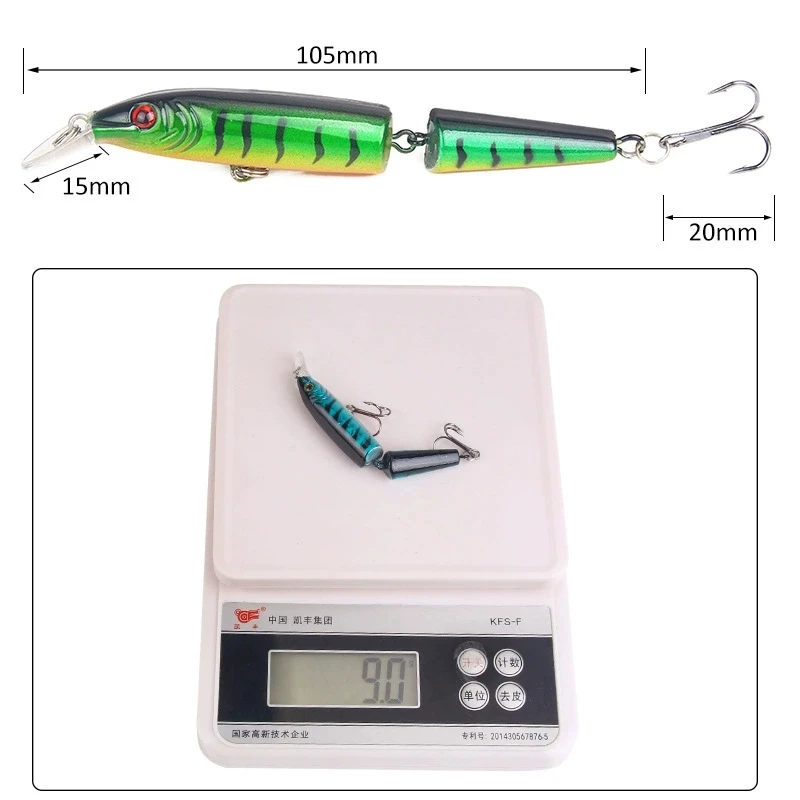 Señuelos de pesca profesionales de calidad, cebo duro de 10,5 cm, 10g, crankbaits, wobblers de pesca penceil, cebo popper de buceo de 0,6-1,8 m - imagen 5