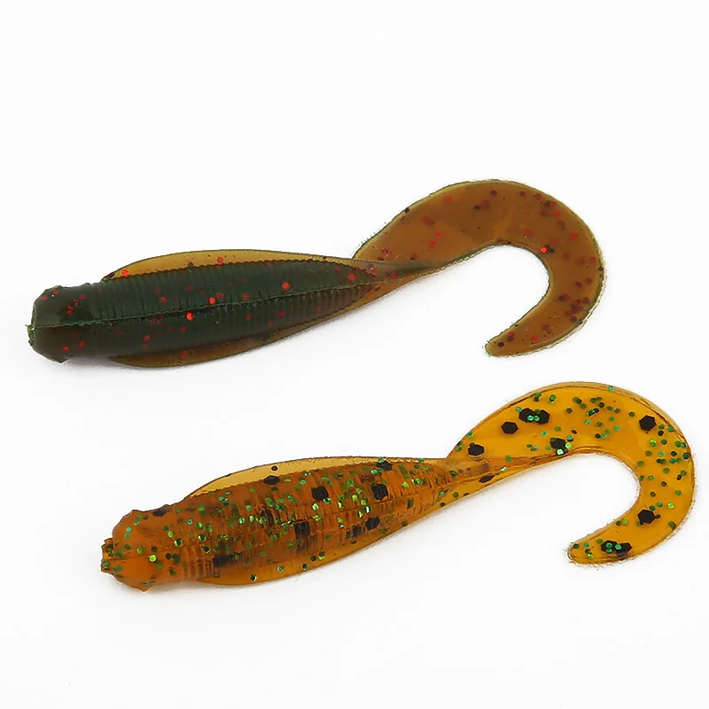 ARDEA-Cebo blando de pesca, 10 piezas, 40/75mm/90mm, gusano de silicona, Jigging, Wobblers, trucha, carpa, aparejos depredadores - imagen 5