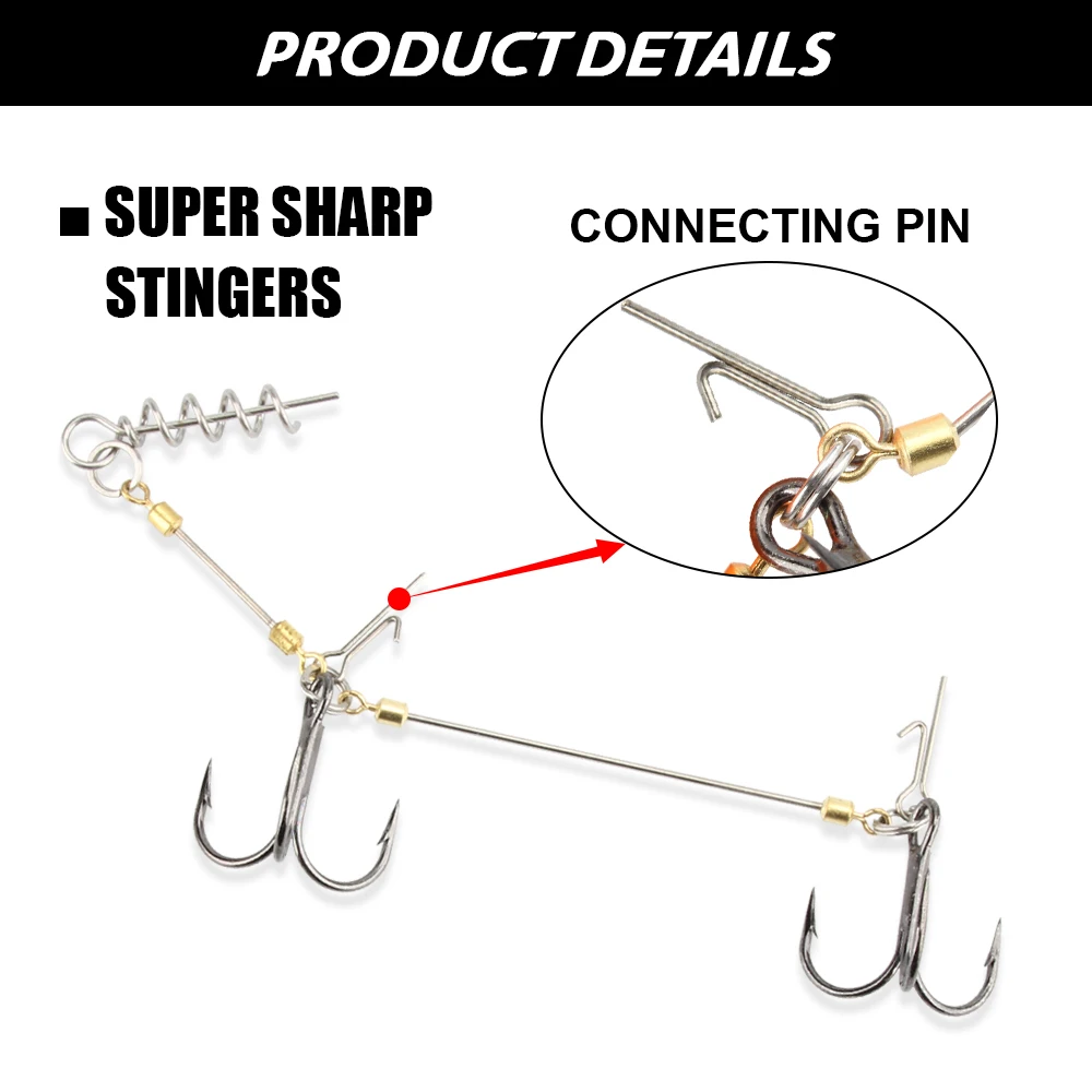Spinpoler Vinilo con anzuelos Stinger para jigging en mar - imagen 4