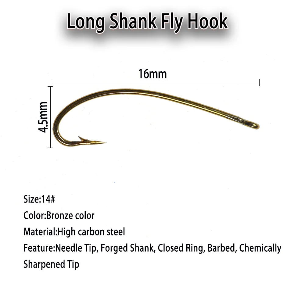 Midges epoxi, moscas de ninfa, cabeza de cuentas de latón, zumbador, anzuelo de bronce con púas, pesca con mosca, trucha, señuelo de pesca, cebos, aparejos de pesca - imagen 4