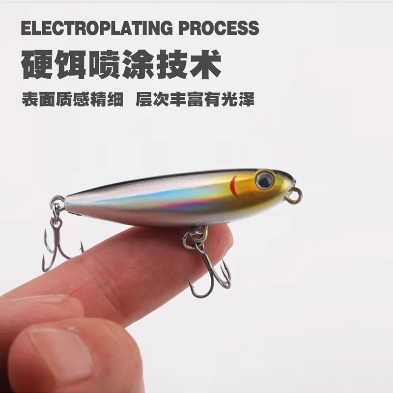 MUKUN 45F lápiz flotante de agua superior 45mm 2,8g señuelo de pesca cebos duros artificiales Lucio trucha Wobbler aparejos de pesca - imagen 3