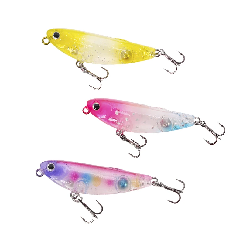 TSURINOYA DW62 5,0 cm/5g Mini Topwater lápiz señuelo de pesca cebos cebo de pesca duro pequeños señuelos tipo lápiz - imagen 3