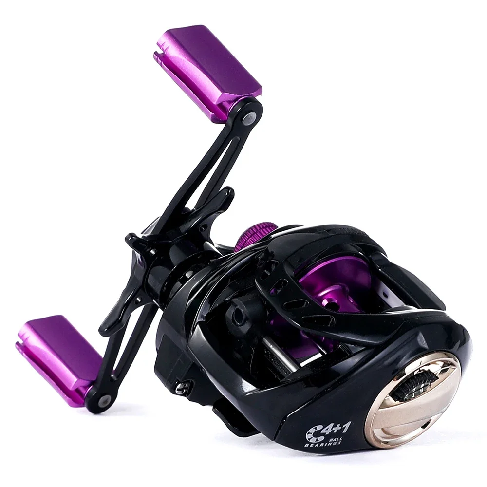 Nuevo carrete Baitcasting de alta velocidad 7,3: 1 relación de engranaje agua dulce agua salada sistema de frenos de 10 velocidades arrastre máximo 8kg pesca serie TANK200H - imagen 5