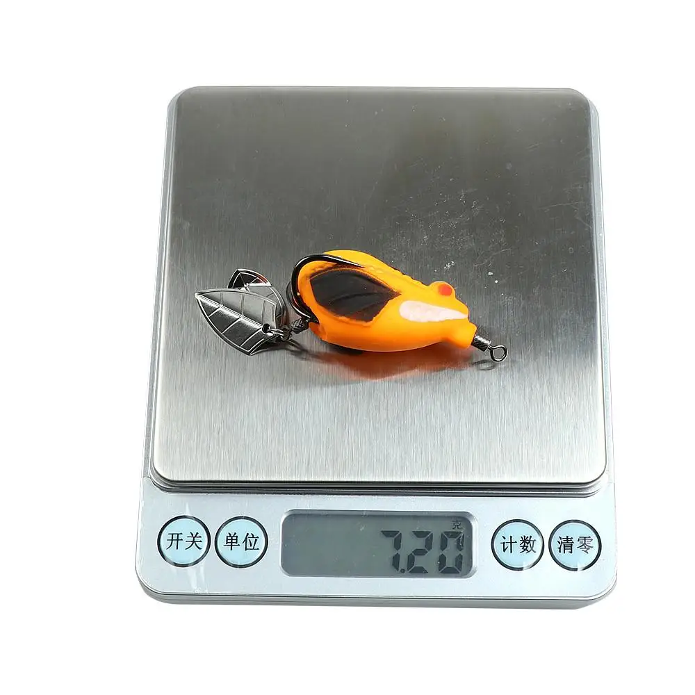 Señuelo de pesca 4,5 cm/7,2g rana suave con anzuelos dobles cebo Artificial de rana TopWater - imagen 5