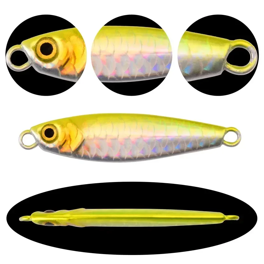 Señuelo de plantilla de Metal fundido, 10 Uds., 10g, señuelos de Jigging de fundición a tierra, Pesca, pescado, lubina, señuelo de Pesca, aparejos de cebo Artificial - imagen 3