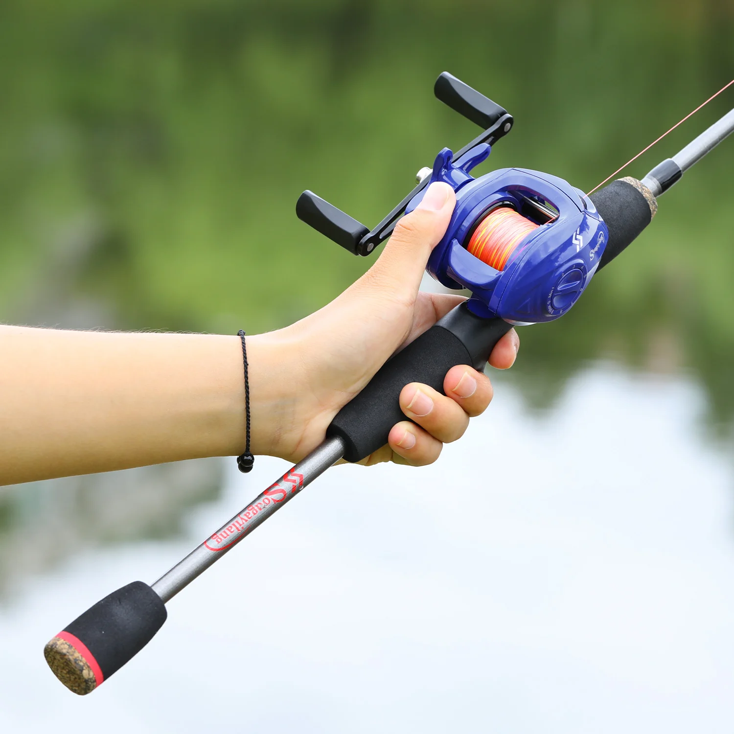 Carrete de Pesca de fundición de cebo Sougayilang, relación de engranaje 7,2: 1, arrastre máximo de 10kg con señuelo, carrete de aluminio para Pesca de lubina, Pesca de agua dulce - imagen 5