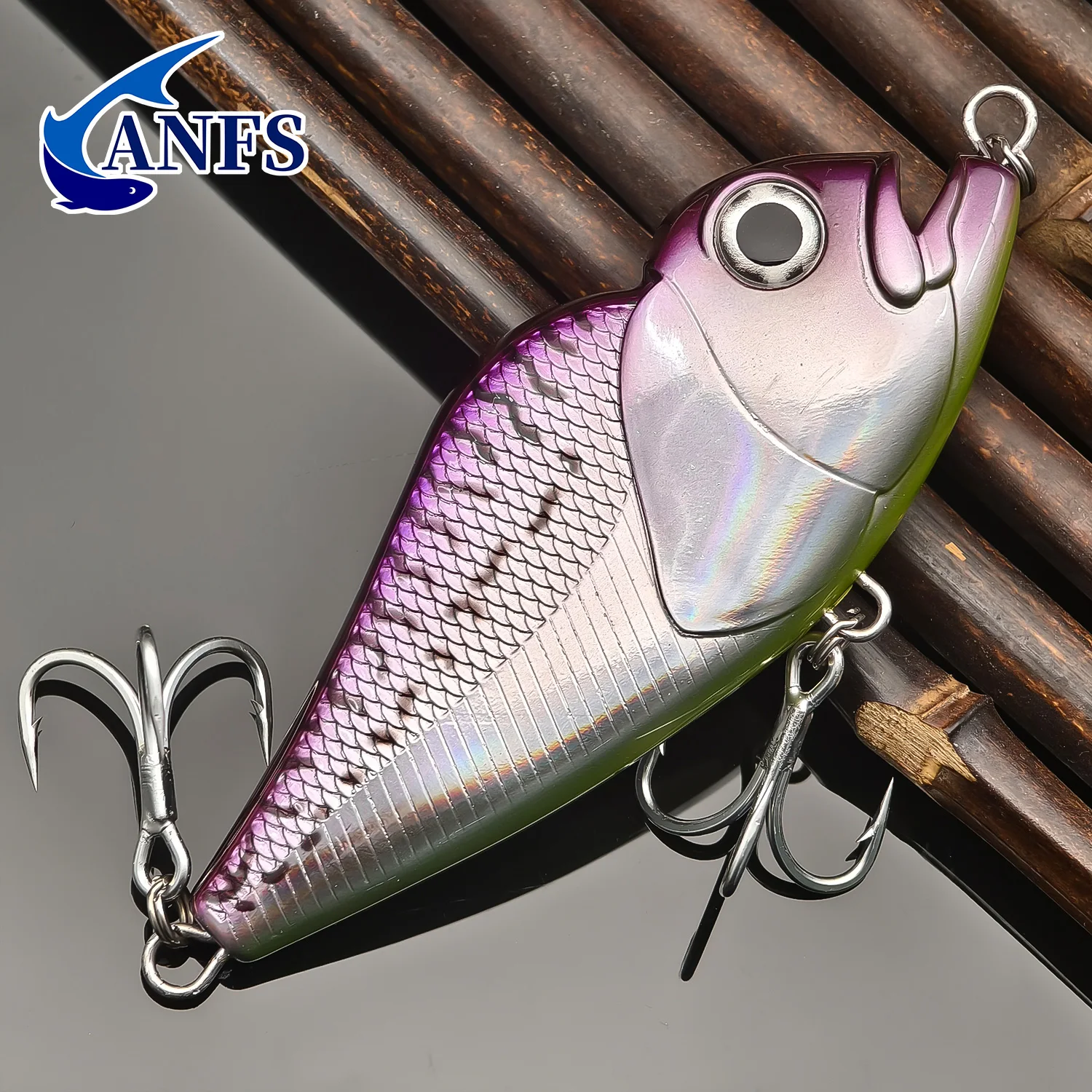 ANFS-señuelo de pesca grande de 13,5 cm/5,3 pulgadas, cebo de manivela sin labios, Señuelos de pesca Vib de hundimiento lento para agua salada - imagen 5