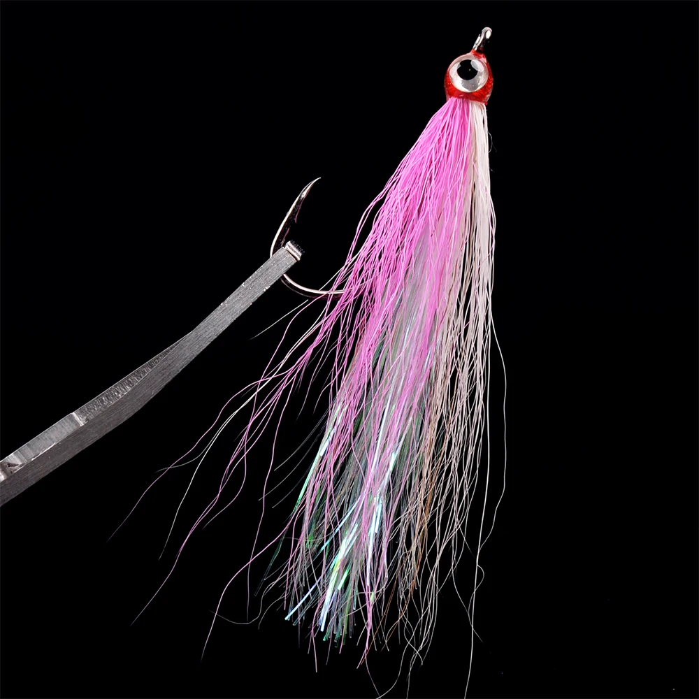 5 uds Bucktail Teasers anzuelos de pesca Steelhead Minnow pesca con mosca moscas señuelo para salmón trucha lubina - imagen 4