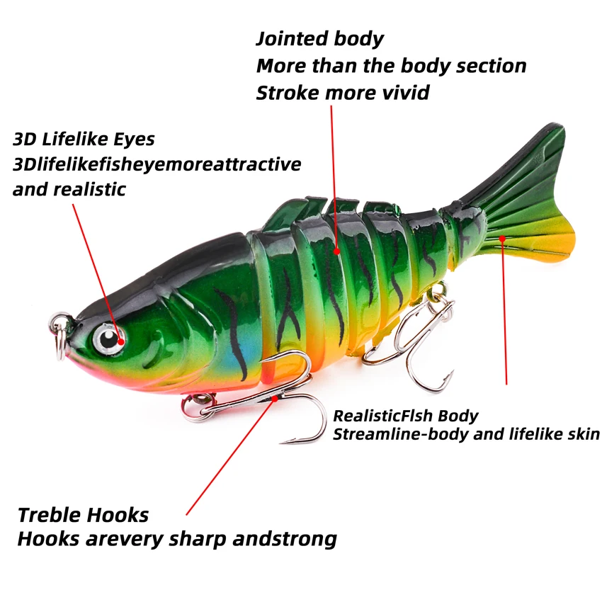 1pcs Vissen Lokken 30cm 226g Jointed Sinking Wobbler Voor Snoek Swimbait Crankbait Forel Bass Vissen Accessoires visgerei Aas - imagen 4