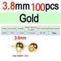 3.8mm Gold 100pcs