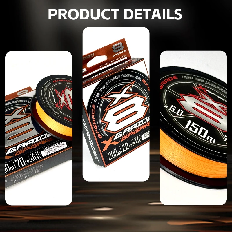 Nuevo Línea de Pesca YGKX X8 hebras trenzadas PE 150m 200m Japón línea de Pesca multifilamento suave línea de Pesca de agua de mar - imagen 5