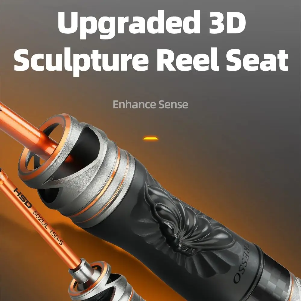 HISTAR Butterfly Korea Guides Dual Action Air Mechanical Sound 3D Sculpture Reel Seat Light 68G Spinning Casting Fishing Rod - imagen 2