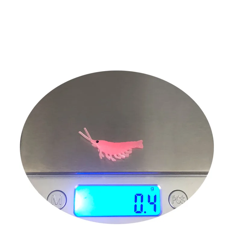 Señuelo de Pesca pequeño de 50 piezas, 3,9 cm/0,4g, gusano luminoso Artificial para agua dulce, cebo Srimp para lubina, carpa, Isca - imagen 4