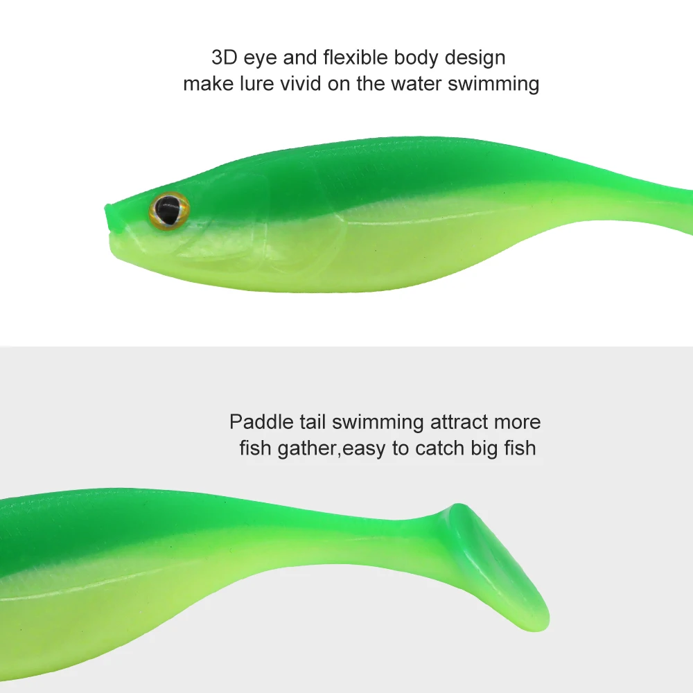 ESFISHING calidad profesional cebos blandos Commander Shad 16cm 36g 3 uds señuelo de lubina pesca en el mar para atrapar gran olor a pescado - imagen 5