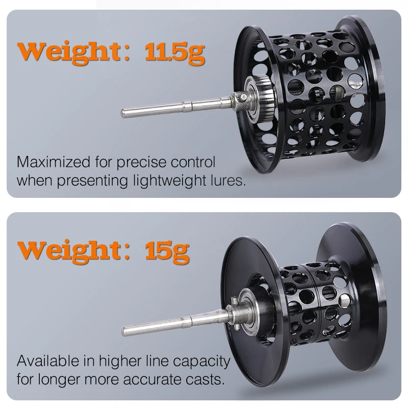 TSURINOYA-carrete de Baitcasting HURRICANE 50/150, arrastre de 4KG, cebo 6,6: 1, finura y fundición larga, carrete de pesca poco profundo de alta velocidad - imagen 4