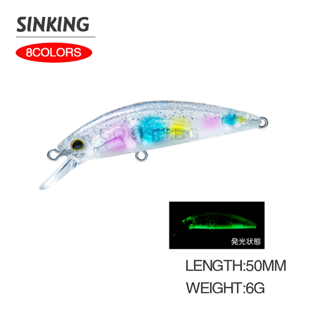 5cm 6g señuelo de pesca Hardcore LG pececillo pesado 50S Wobbler hundimiento Jerkbait Swimbait cebo duro Artificial cebo de trucha cebo de lubina - imagen 3