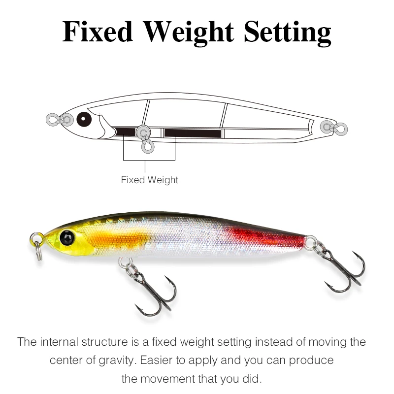 TSURINOYA 70S 70mm 7,6g señuelo de pesca con lápiz que se hunde SWORDSMAN Bass trucha cebos duros artificiales de fundición larga señuelo delgado sin labios - imagen 4