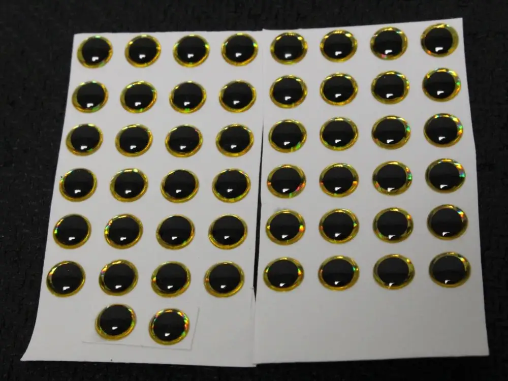 WLure-ojos duros de pesca para señuelos en blanco Crankbait, cebo duro para señuelos sin pintar, color negro, 5mm, 6mm, 7mm, 3D - imagen 2