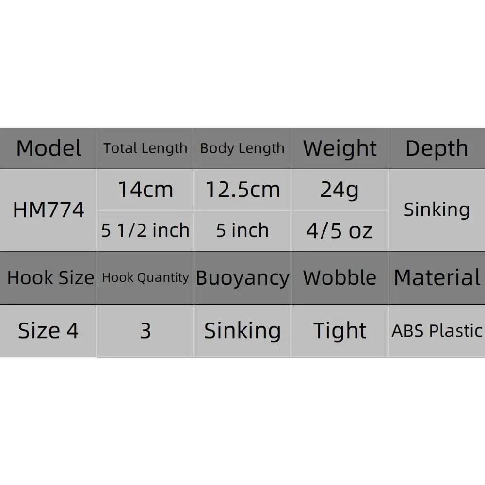 WLure-señuelo de pesca Jerkbait, 14cm, 24g, sistema de transferencia de peso Minnow, anzuelos de pesca de alta calidad de fundición larga, HM774 - imagen 5