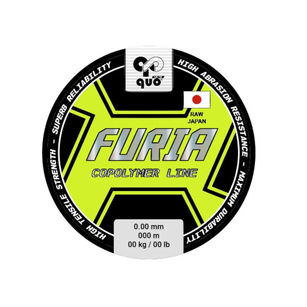 Monofilamento Quo Furia Bicolor – Negro y Amarillo Flúor para Boya